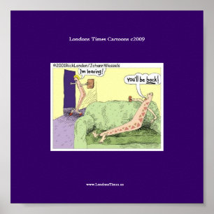 Boomerang Relationships Funny Cartoon Poster