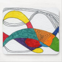 "Boomerangs" Abstract Design Mousepad