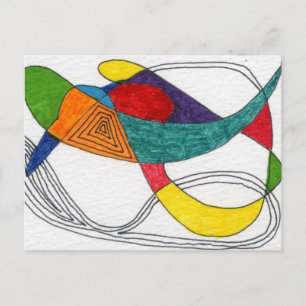 "Boomerangs" Abstract Design Postcard