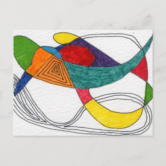 "Boomerangs" Abstract Design Postcard (Front)