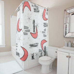 Boomerangs and Starbursts Shower Curtain 2