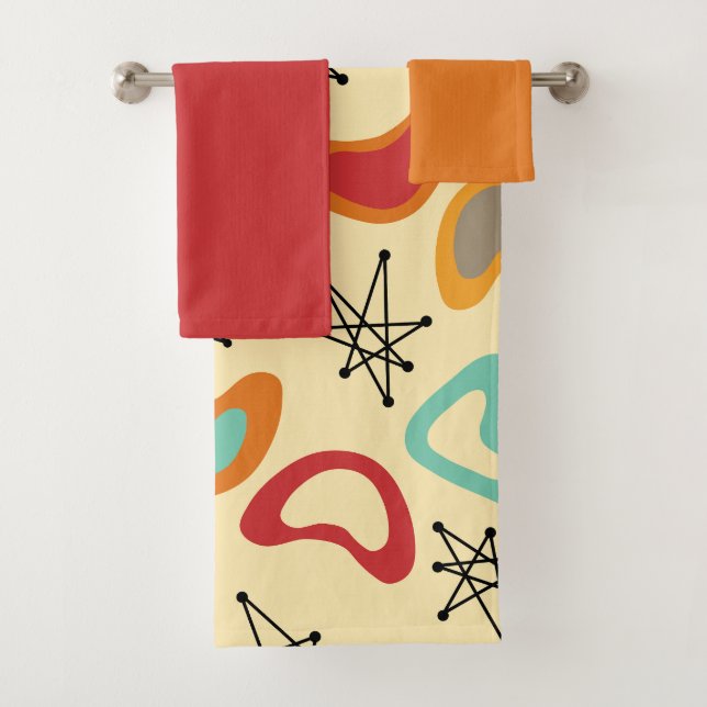 Boomerangs and Stars  Bath Towel Set (Insitu)