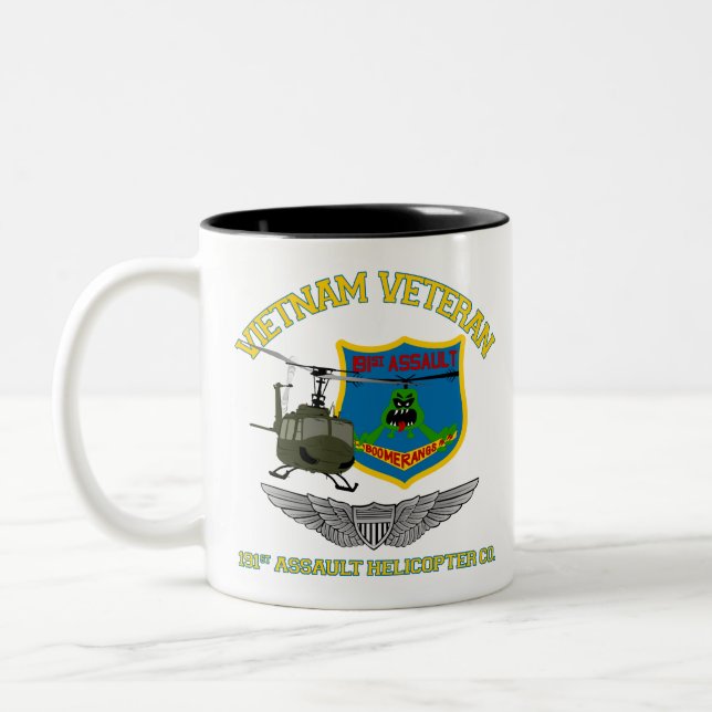 Boomerangs Vietnam (Pilot Wings) Two-Tone Coffee Mug (Left)