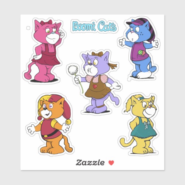 Boomi Cats Stickers (Sheet)