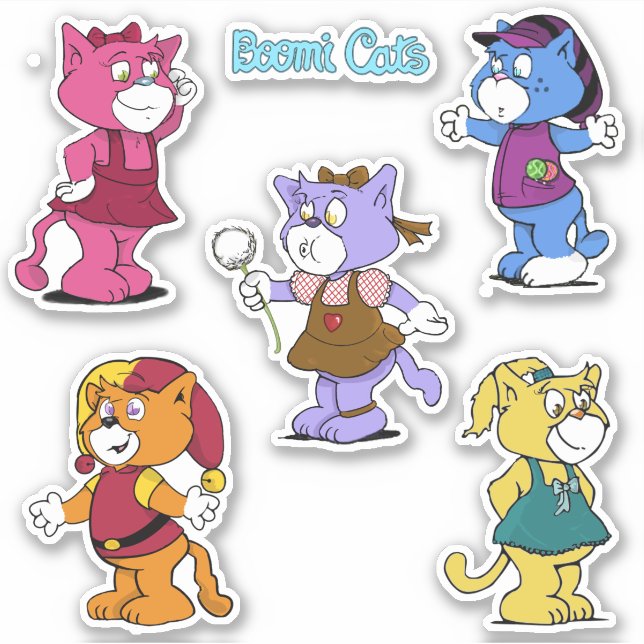 Boomi Cats Stickers (Front)