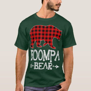 Boompa Bear Christmas Pajama Red Plaid Buffalo Fam T-Shirt