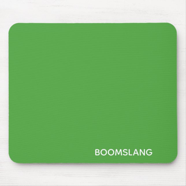 Boomslang green colour name mouse pad (Front)