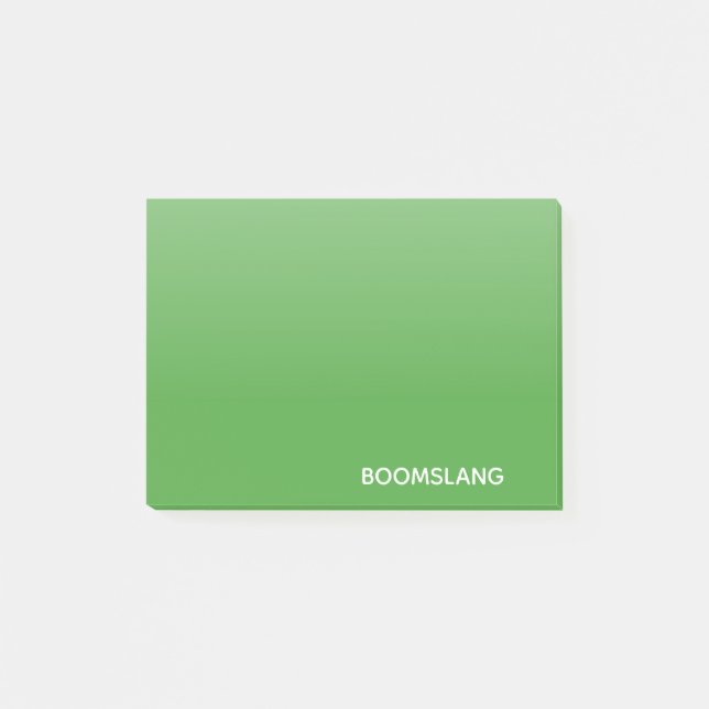 Boomslang green colour name post-it notes (Front)