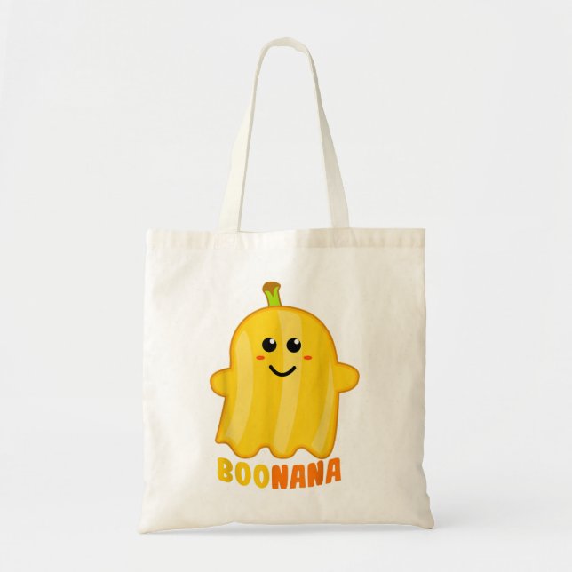 Boonana Banana Ghost Funny Scary Cute Halloween Co Tote Bag (Front)