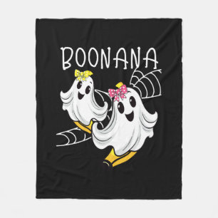 Boonana Cute Ghost Banana Halloween Fleece Blanket
