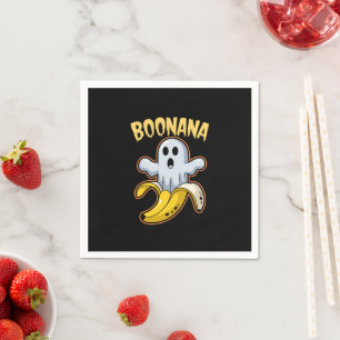 Boonana Cute Ghost Banana Halloween Napkin