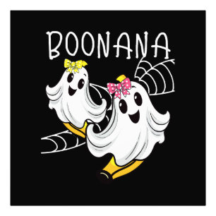 Boonana Cute Ghost Banana Halloween Photo Print