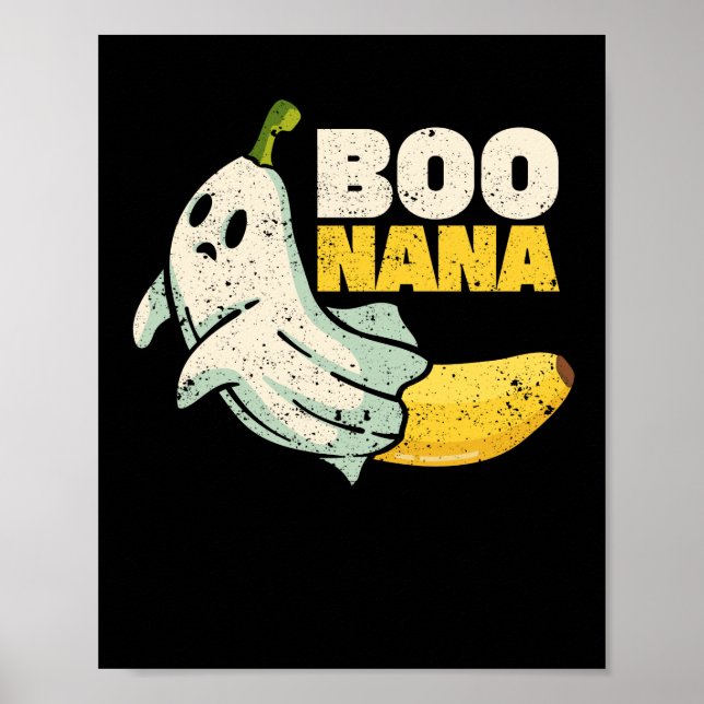 Boonana Cute ghost banana Halloween Poster (Front)
