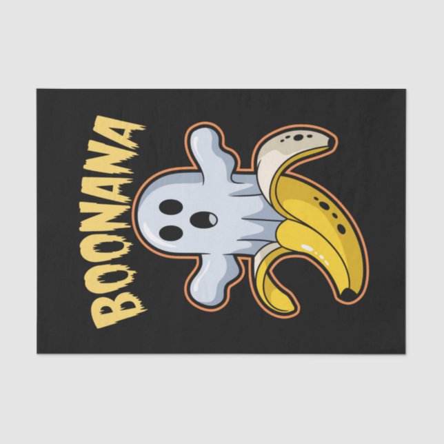 Boonana Cute Ghost Banana Halloween Tissue Paper (Front)