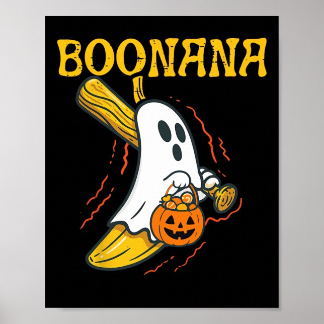 Boonana Cute Ghost Nana Halloween Costume Men Wome Poster (Front)