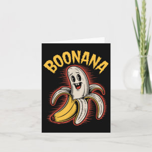 Boonana Funny Banana Ghost Spooky Halloween Costum Card