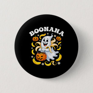 Boonana Funny Ghost Banana Halloween Costume Men W 6 Cm Round Badge