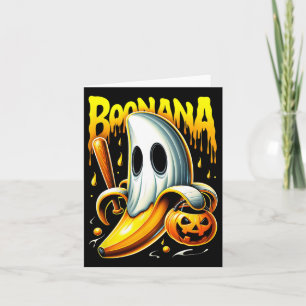 Boonana Ghost Nana Funny Halloween Costume Art  Card
