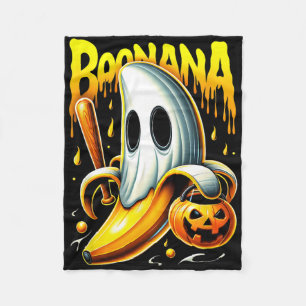 Boonana Ghost Nana Funny Halloween Costume Art Fleece Blanket