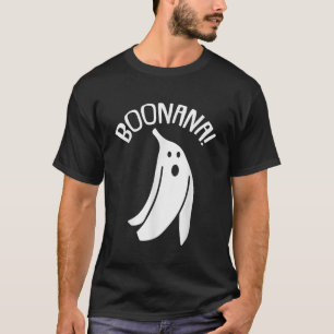 Boonana Lazy Halloween Costume Funny Ghost Banana T-Shirt