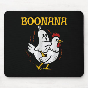 Boonana Riding Chicken Halloween Ghost Spooky Nana Mouse Pad