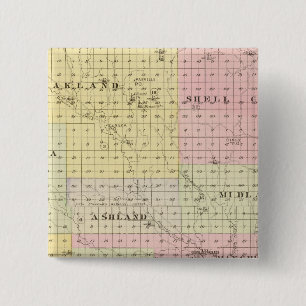 Boone County, Nebraska 15 Cm Square Badge