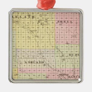 Boone County, Nebraska Metal Tree Decoration