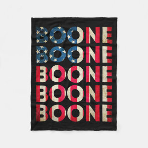 Boone D Name Vintage Retro Us Flag Woman Man  Fleece Blanket
