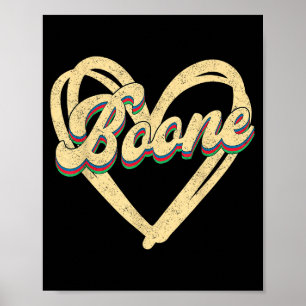 Boone Family Name I Love Boone D Vintage  Poster