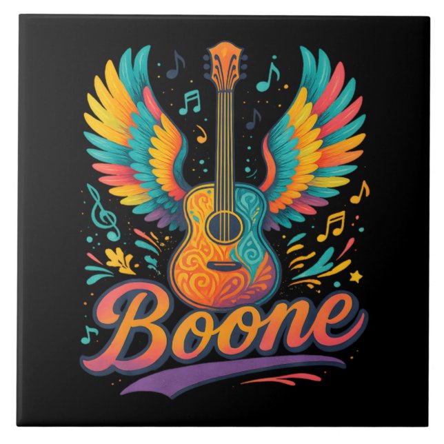 Boone Guitar Ceramic Tile (Front)