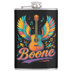 Boone Guitar Hip Flask