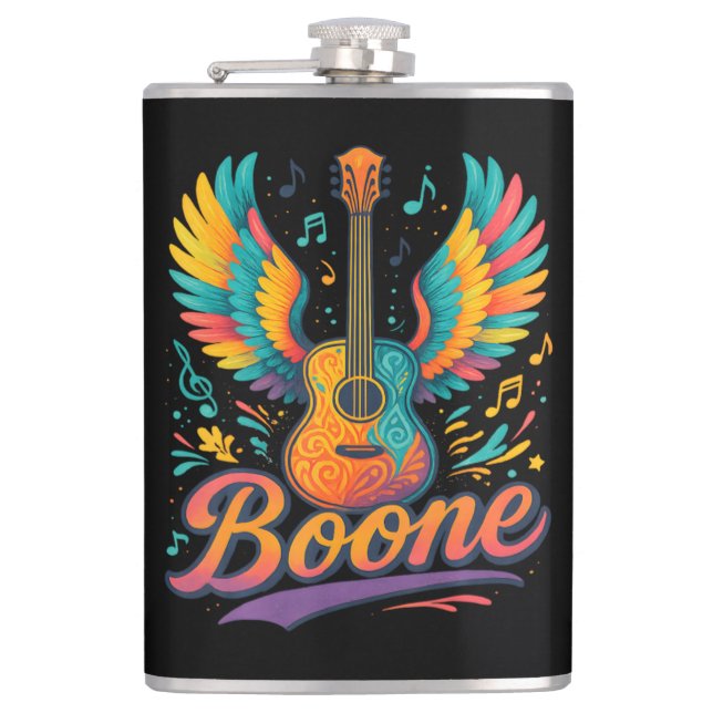 Boone Guitar Hip Flask (Front)