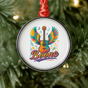 Boone Guitar Metal Ornament