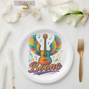 Boone Guitar Paper Plate