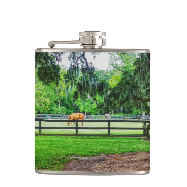 Boone Hall Stables Hip Flask (Front)