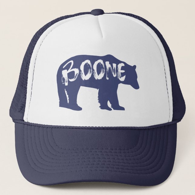 Boone North Carolina Bear Trucker Hat (Front)