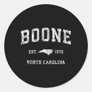 Boone North Carolina Nc Athletic Sports Classic Round Sticker