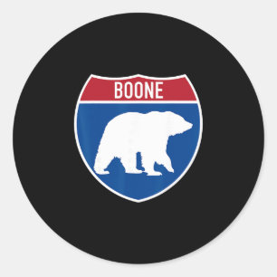 Boone North Carolina Nc Interstate Highway Road Tr Classic Round Sticker