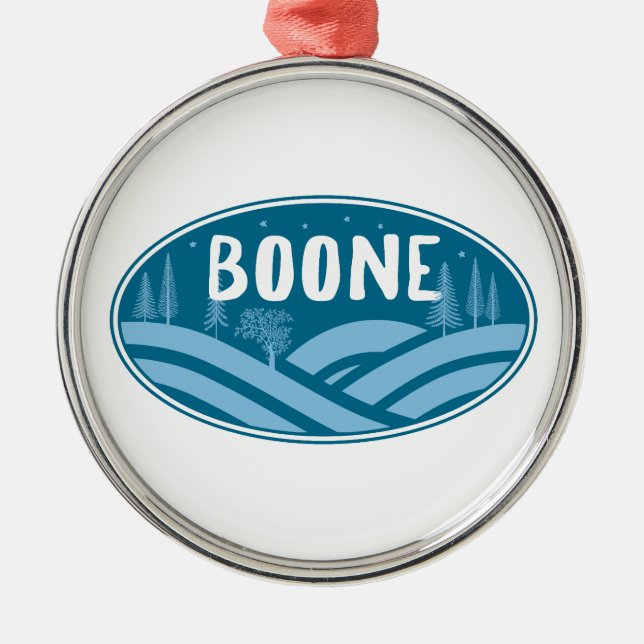 Boone North Carolina Outdoors Metal Ornament (Front)
