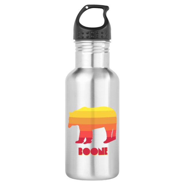 Boone North Carolina Rainbow Bear 532 Ml Water Bottle (Front)