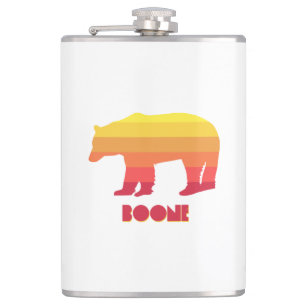 Boone North Carolina Rainbow Bear Hip Flask