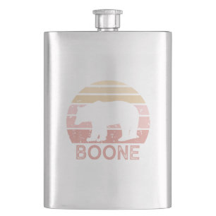 Boone North Carolina Retro Bear Hip Flask