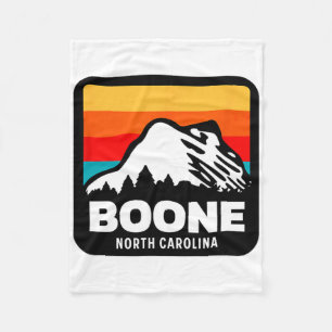 Boone North Carolina Skiing Snowboarding Family Tr Fleece Blanket