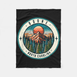 Boone North Carolina Skiing Snowboarding Family Tr Fleece Blanket