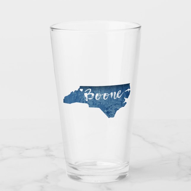 Boone North Carolina Wood Grain Glass (Front)