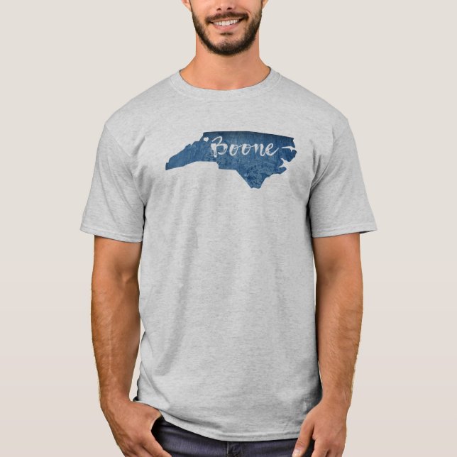 Boone North Carolina Wood Grain T-Shirt (Front)