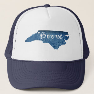 Boone North Carolina Wood Grain Trucker Hat