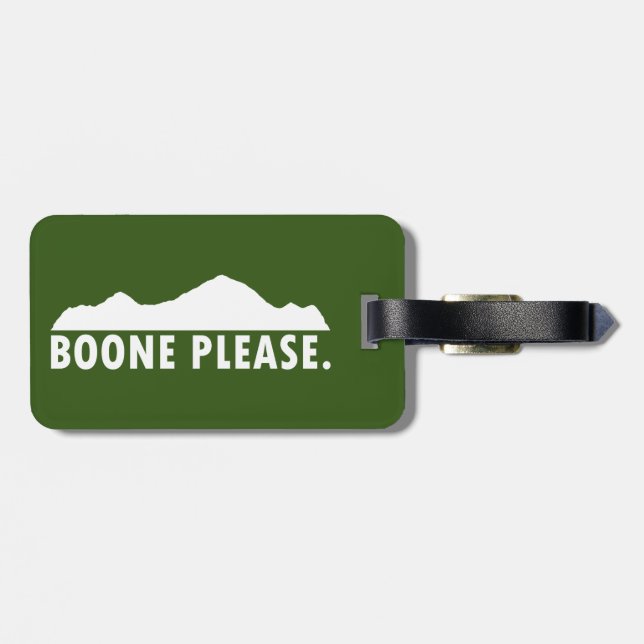 Boone Please Luggage Tag (Back Horizontal)