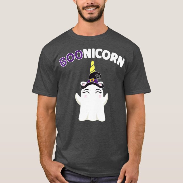 Boonicorn Ghost Unicorn Halloween  For Girls T-Shirt (Front)
