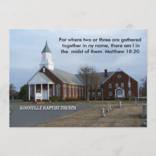 BOONVILLE BAPTIST CHURCH-INVITATION INVITATION
